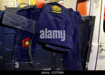 Ausstellung von Gegenständen des 1963. Großen Eisenbahnräubers im 1950er `s Museum, Denbigh, Nordwales, Stockfoto